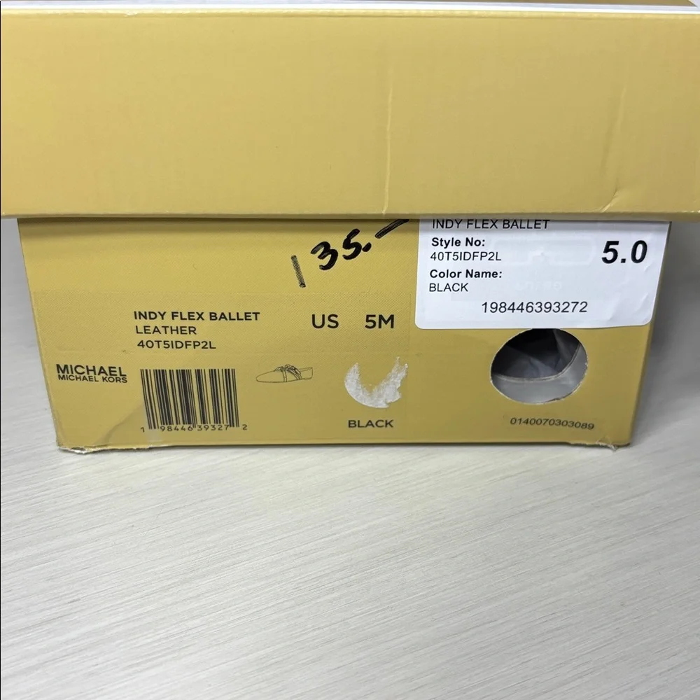 Michael Kors Indy Flex Leather Ballet Flats - Black Mary Jane Style NIBox Size 5 - Picture 10 of 10
